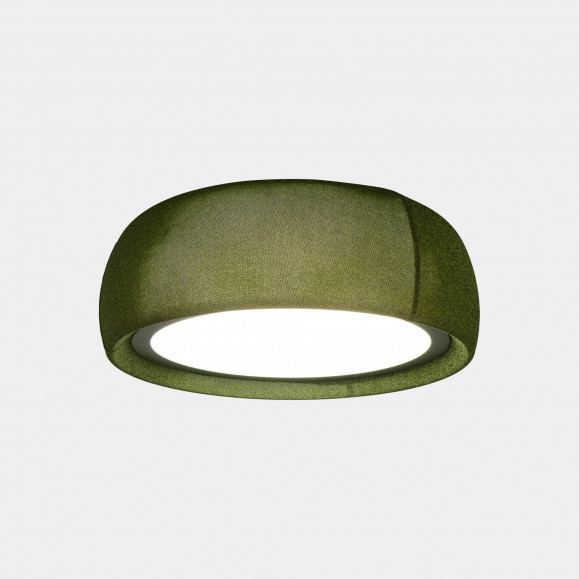 PLAFÓN GONG LED 3000K PHASE CUT TEXTIL VERDE