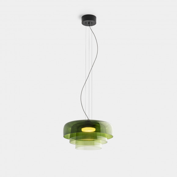 Colgante Levels 3 Bodies Ø420mm + Ø320mm + Ø220mm Verde