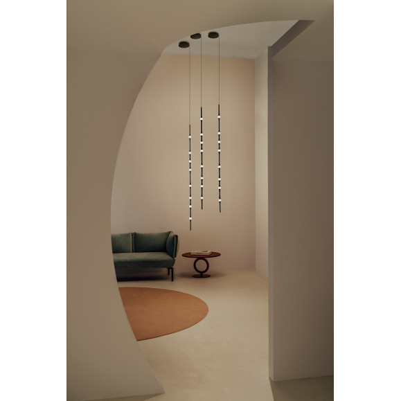 Colgante Dew Vertical 1700mm Surface Negro