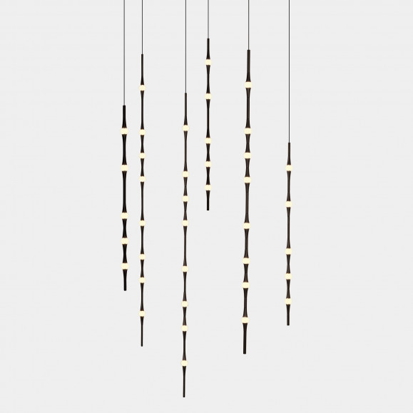Colgante Dew Vertical 1700mm Surface Negro