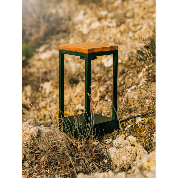 Lámpara portátil Rack Recargable150x150x300mm Negro