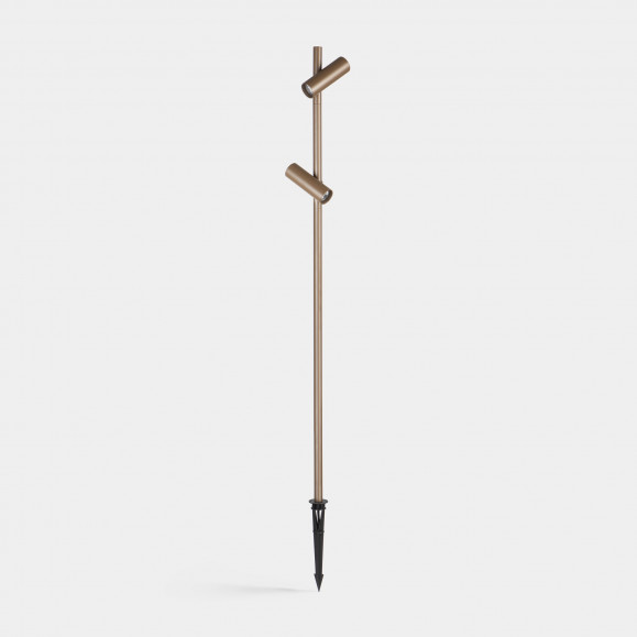 BALIZA IP66 JUNCUS 2 HEADS LED 15.2 BLANCO CÁLIDO - 3000K ON-OFF MARRÓN 836LM