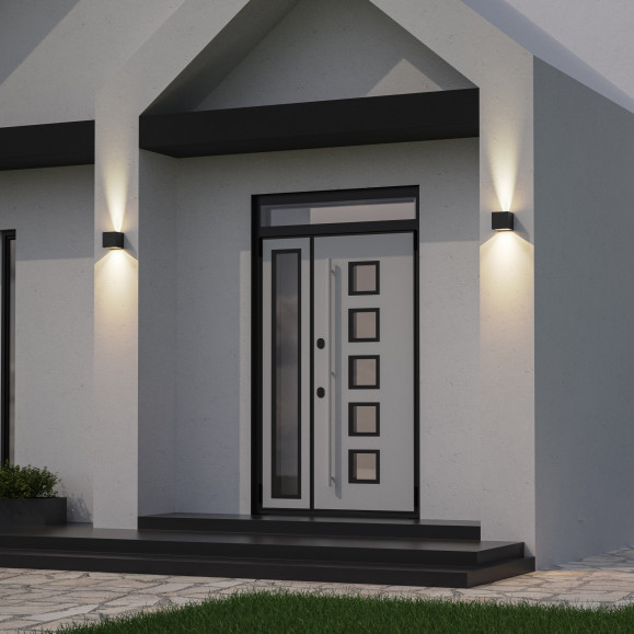 Applique murale IP54 Rex LED 4000K ON-OFF Gris urbain