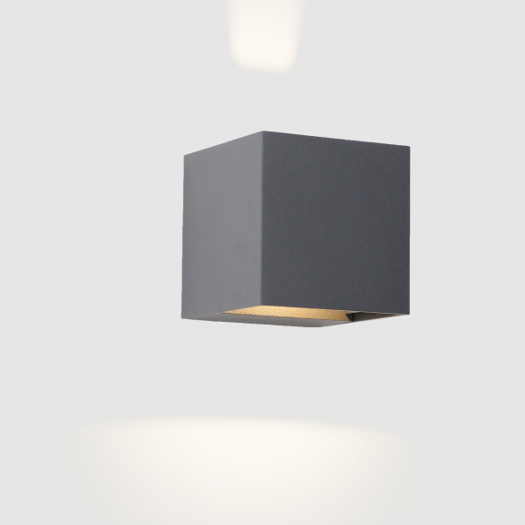Applique murale IP54 Rex LED 4000K ON-OFF Gris urbain