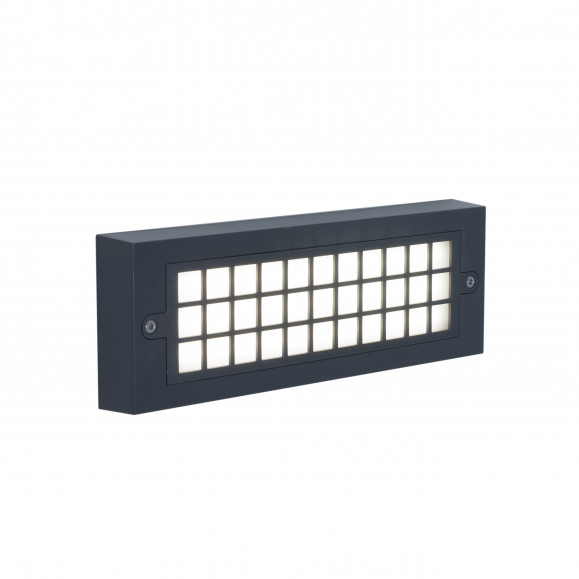 Applique murale d'extérieur LED rectangulaire Netz 3000K en noir