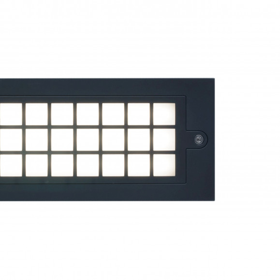 Applique murale d'extérieur LED rectangulaire Netz 3000K en noir