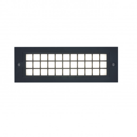Applique murale d'extérieur LED rectangulaire Netz 3000K en noir