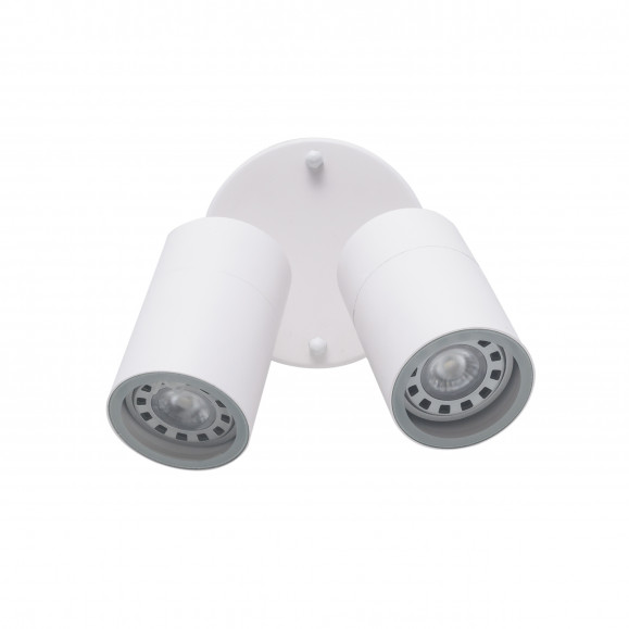 Applique murale double GU10 Pixa Double en blanc