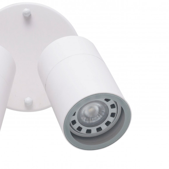 Applique murale double GU10 Pixa Double en blanc