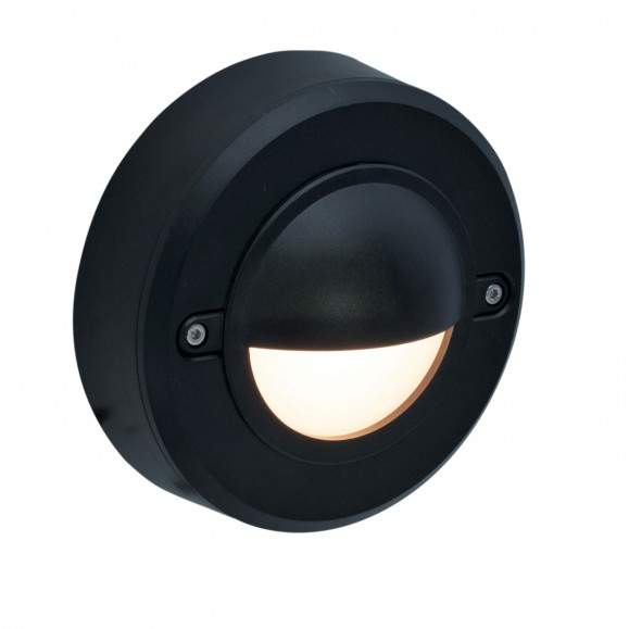 Applique murale d'extérieur Mita avec lumière LED en blanc chaud 3000K en noir