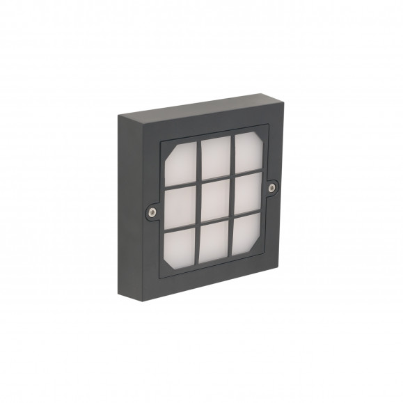 Applique extérieure carrée Netz à lumière blanc chaud 3000K en noir