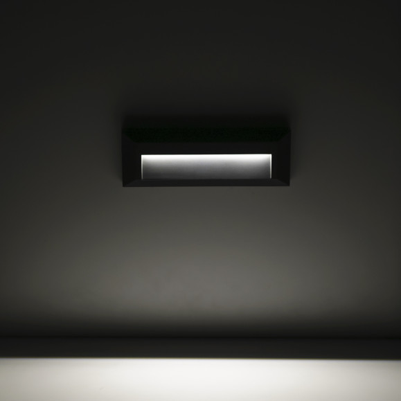APLIQUE IP65 SIRAM LED 2.5 BLANCO CÁLIDO - 3000K ON-OFF GRIS URBANO 290
