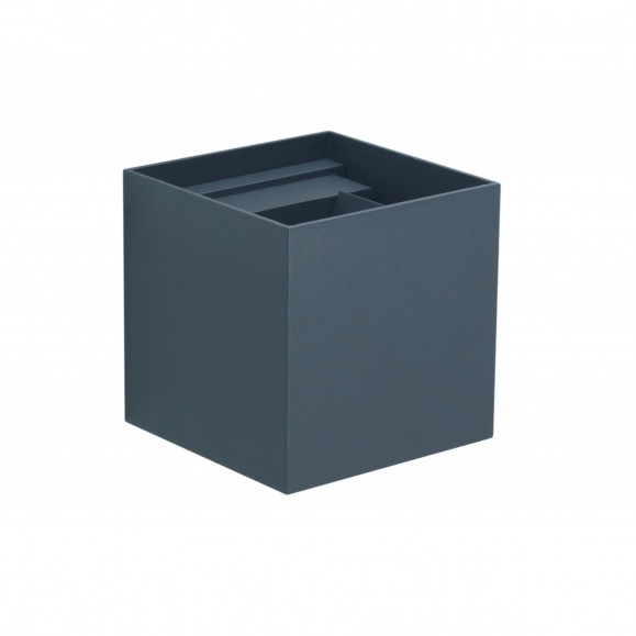 Axis square aplique exterior con luz led blanco cálido 3000K en color gris urbano