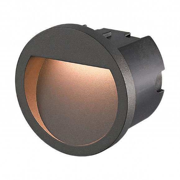 Medi empotrable de pared exterior con luz led blanco cálido 3000K en color gris urbano