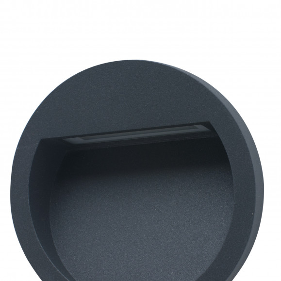 Medi empotrable de pared exterior con luz led blanco cálido 3000K en color gris urbano