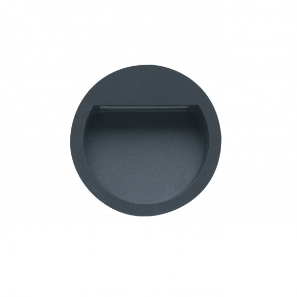 Medi empotrable de pared exterior con luz led blanco cálido 3000K en color gris urbano