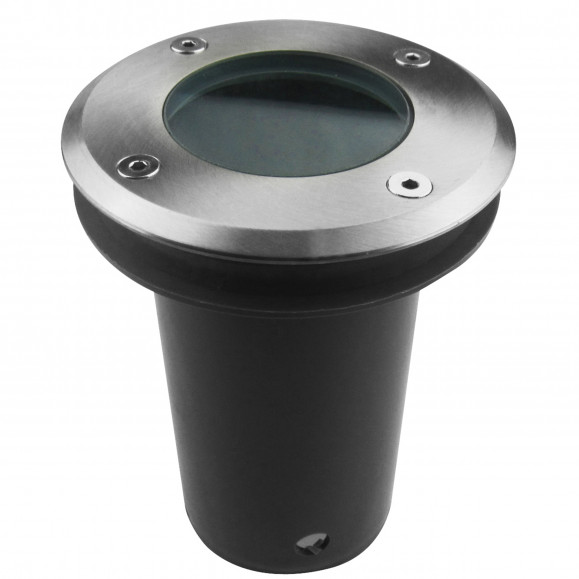Luminaire encastré au sol Beat avec lumière LED blanc chaud 3000 K en noir