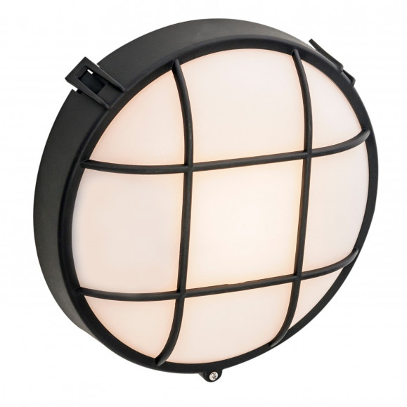 Fond plafón de pared exterior para bombilla E27 en color negro