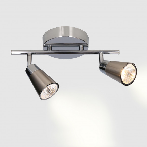PROJECTEUR DOUBLE LED VITRO IP20 10W 3000K CHROME 897LM