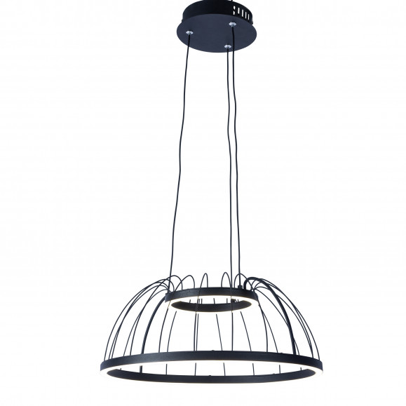CERCLE SUSPENSION LED 24 BLANC NEUTRE - 4000K ON-OFF NOIR