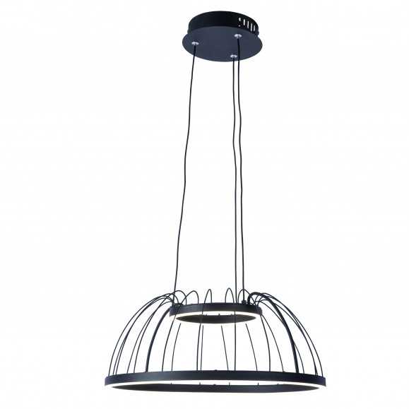 CERCLE SUSPENSION LED 24 BLANC NEUTRE - 4000K ON-OFF NOIR