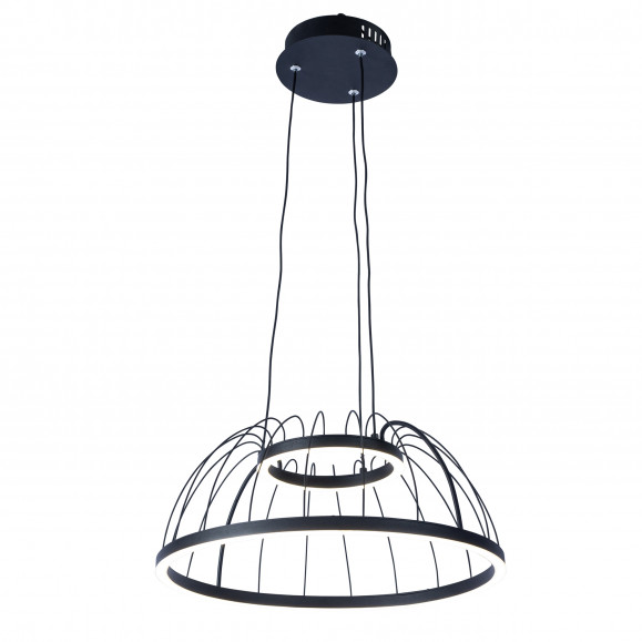 CERCLE SUSPENSION LED 24 BLANC NEUTRE - 4000K ON-OFF NOIR