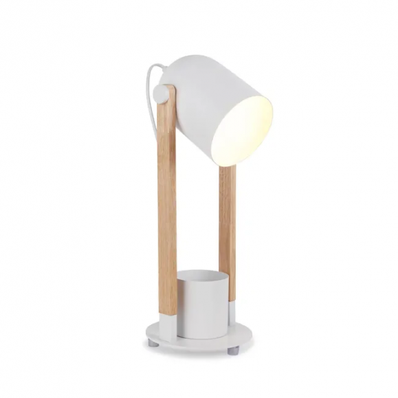LUZ DE LECTURA CRIPTO E27 15W MADERA CLARA BLANCO