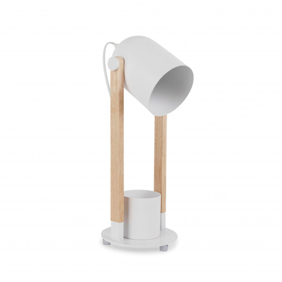LUZ DE LECTURA CRIPTO E27 15W MADERA CLARA BLANCO