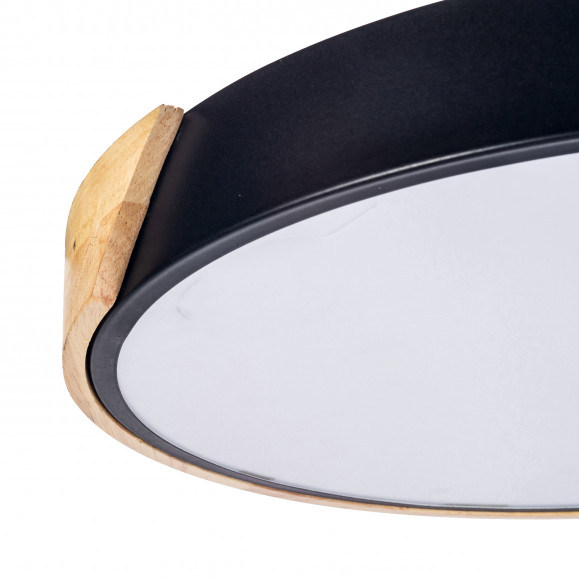 PLAFÓN IP20 PINTA LED 19W BLANCO NEUTRO - 4000K ON-OFF MADERA CLARA NEGRO
