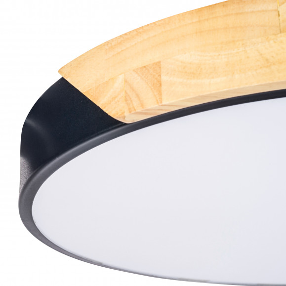 PLAFÓN IP20 PINTA LED 19W BLANCO NEUTRO - 4000K ON-OFF MADERA CLARA NEGRO
