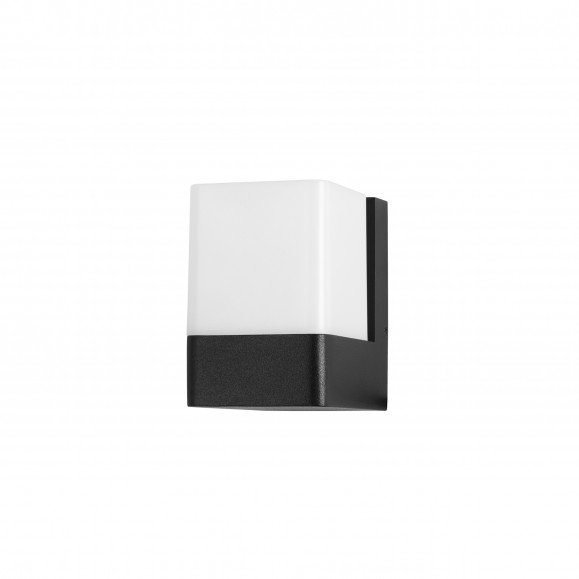 APLIQUE IP44 OPALO LED 9.4W 4000K ON-OFF NEGRO