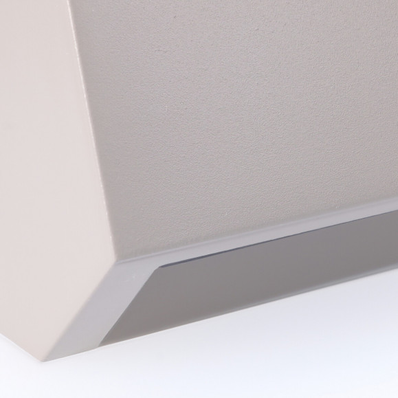 GROVE APPLIQUE OPAQUE RECTANGULAIRE GRANDE LED 4000K IP65 GRIS