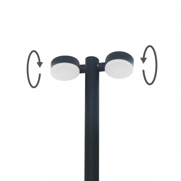 FAROLA IP54 PALE LED 21W 4000K GRIS URBANO