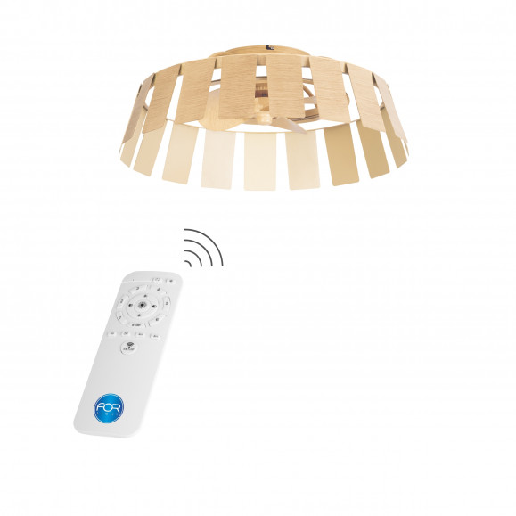 VENTILATEUR IP44 FLIP LED TW 2700-6000K IMITATION BOIS NOIR