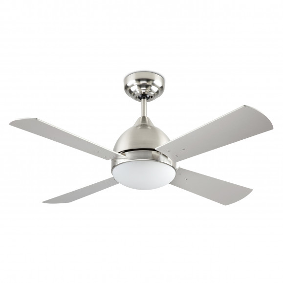 BORNEO IP20 VENTILATEUR E27 SANTIN PLAQUÉ NICKEL BLANC
