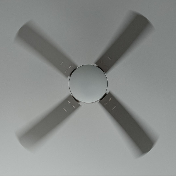 BORNEO IP20 VENTILATEUR E27 SANTIN PLAQUÉ NICKEL BLANC