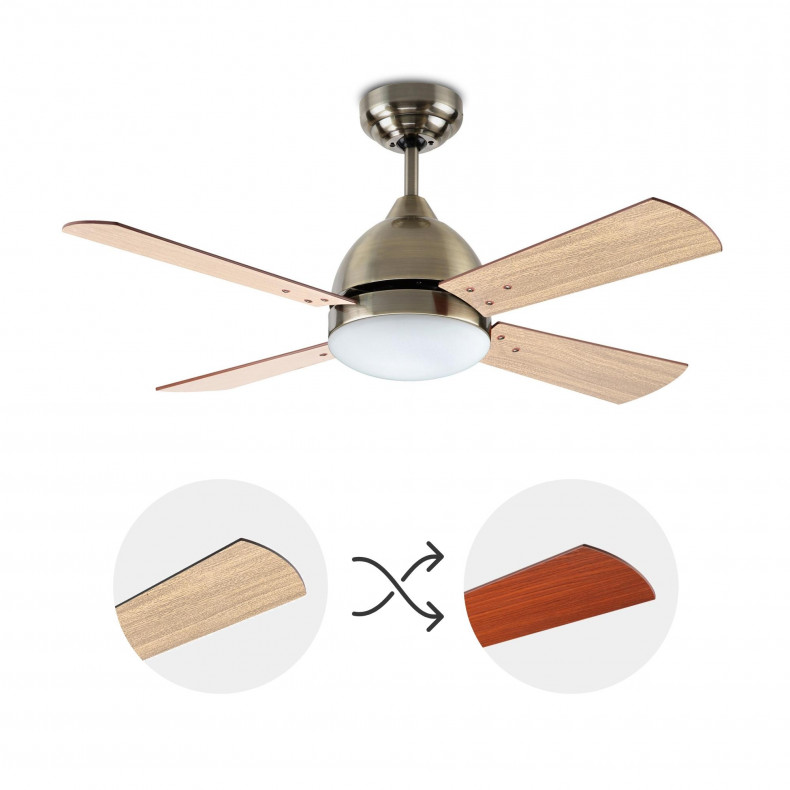 BORNEO IP20 VENTILATEUR E27 PLATINE...