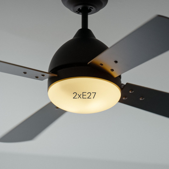 VENTILATEUR IP20 BORNEO E27 BOIS DE HÊTRE WENGUE MARRON