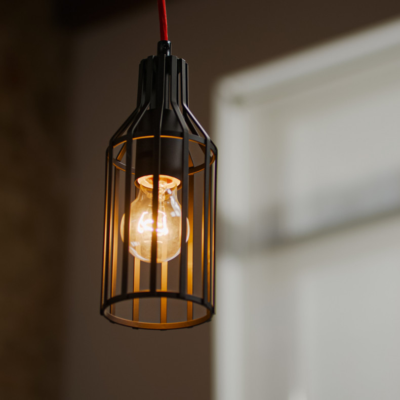 COLGANTE IP20 PRAY 60W NEGRO