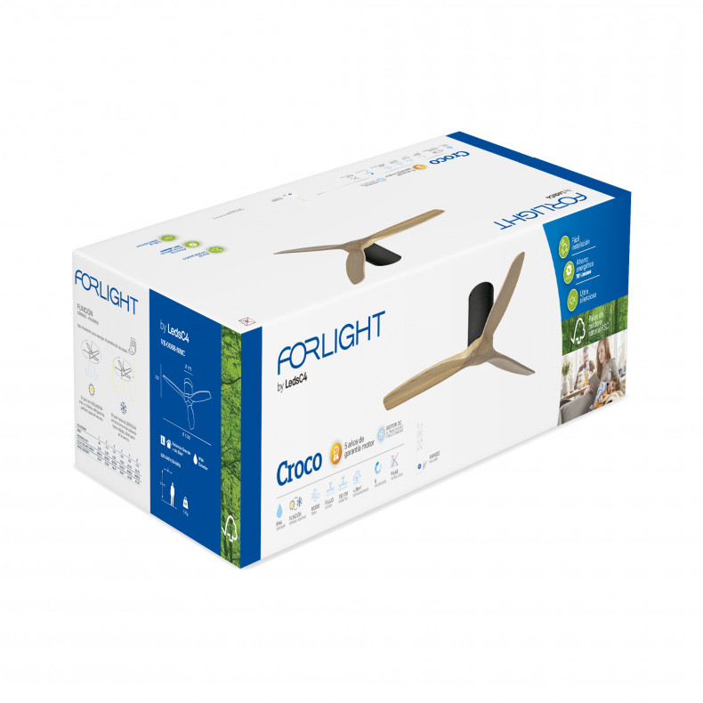 Ventilador sin luz motor DC Croco...