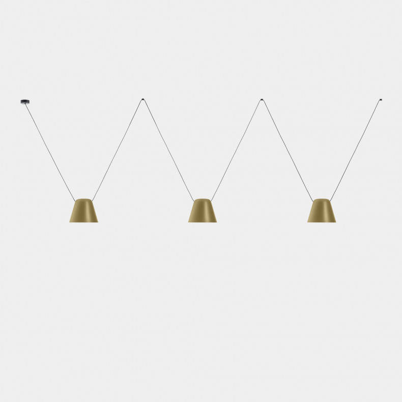 Lámpara colgante Attic Triple Conic...
